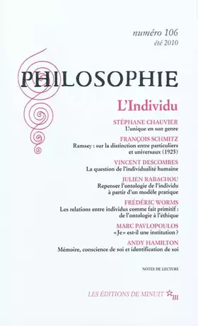 Couverture du produit · Philosophie 106