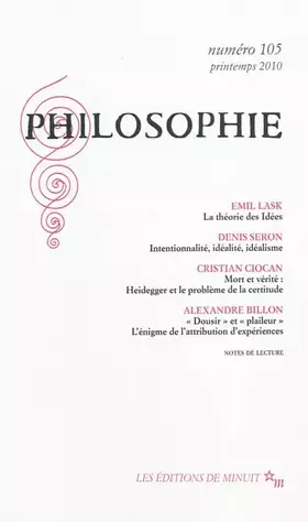 Couverture du produit · Philosophie 105
