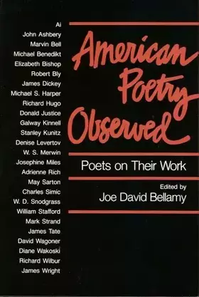 Couverture du produit · American Poetry Observed: Poets on Their Work