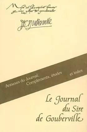 Couverture du produit · Le journal du sire de Gouberville