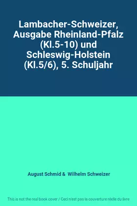 Couverture du produit · Lambacher-Schweizer, Ausgabe Rheinland-Pfalz (Kl.5-10) und Schleswig-Holstein (Kl.5/6), 5. Schuljahr