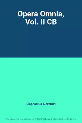 Couverture du produit · Opera Omnia, Vol. II CB