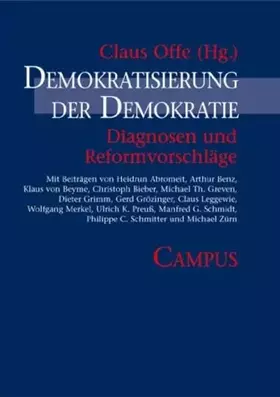 Couverture du produit · Demokratisierung der Demokratie: Diagnosen und Reformvorschläge