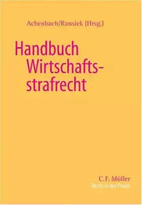 Couverture du produit · Handbuch Wirtschaftsstrafrecht