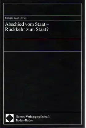 Couverture du produit · Abschied vom Staat - Rückkehr zum Staat?