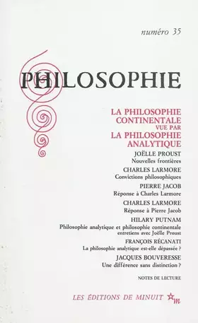 Couverture du produit · Revue philosophique, numéro 35