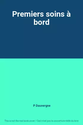 Couverture du produit · Premiers soins à bord