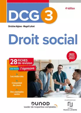 Couverture du produit · DCG 3 Droit social - Fiches de révision - 2022/2023 (2022-2023)