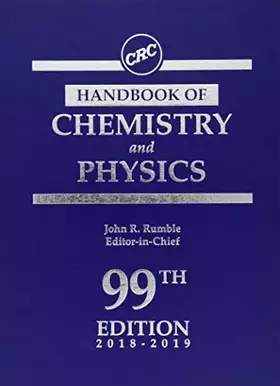 Couverture du produit · CRC Handbook of Chemistry and Physics: A Ready-reference Book of Chemical and Physical Data