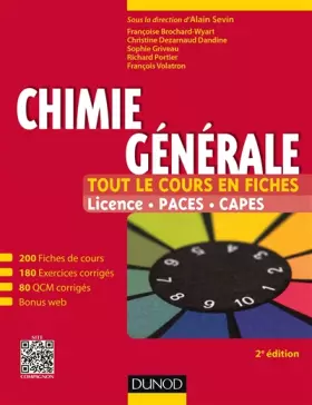 Couverture du produit · Chimie générale - Tout le cours en fiches - 2e éd: Licence, PACES, CAPES