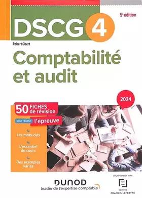 Couverture du produit · DSCG 4 - Comptabilité et audit - Fiches 2023-2024