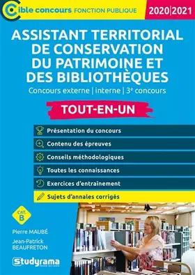 Couverture du produit · Assistant territorial de conservation du patrimoine et des bibliothèques - concours externe, interne et 3ème concours