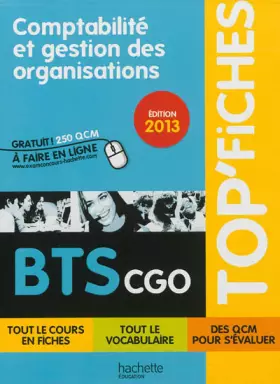 Couverture du produit · TOP'Fiches - Comptabilité et gestion des organisations BTS CGO - Édition 2013