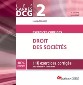 Couverture du produit · Carrés Exos DCG 2 - Exercices de Droit des sociétés, 3ème Ed.