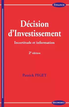 Couverture du produit · Décisions d'investissement