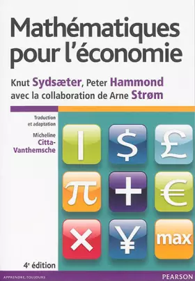 Couverture du produit · Mathématiques pour l'économie 4e édition