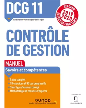 Couverture du produit · DCG 11 Contrôle de gestion - Manuel - Réforme 2019-2020: Réforme Expertise comptable 2019-2020 (2019-2020)