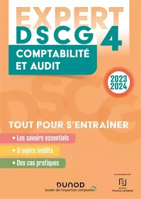 Couverture du produit · DSCG 4 - EXPERT - Comptabilité et audit 2023-2024 (2023-2024)