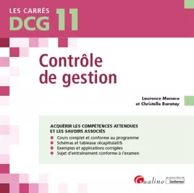 Couverture du produit · DCG 11 - Contrôle de gestion: Cours et applications corrigées