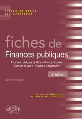 Couverture du produit · Fiches de Finances Publiques