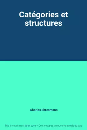 Couverture du produit · Catégories et structures