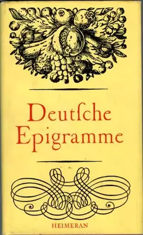 Couverture du produit · Deutsche Epigramme aus fünf Jahrhunderten