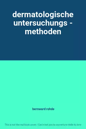 Couverture du produit · dermatologische untersuchungs - methoden