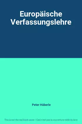 Couverture du produit · Europäische Verfassungslehre