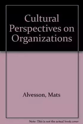 Couverture du produit · Cultural Perspectives on Organizations