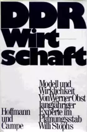 Couverture du produit · DDR - Wirtschaft. Modell und Wirklichkeit