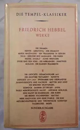 Couverture du produit · Hebbel - Werke 1 - Die Dramen [Tempel-Klassiker].