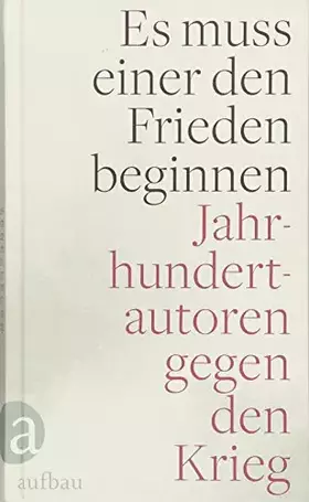 Couverture du produit · Es muss einer den Frieden beginnen