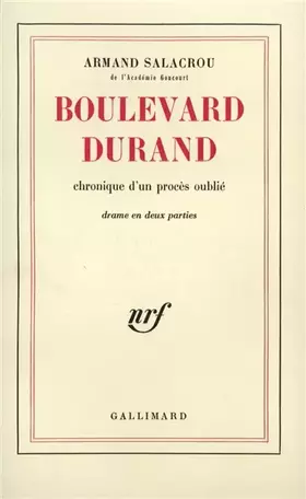 Couverture du produit · Boulevard Durand
