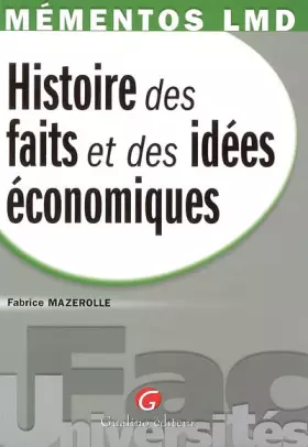 Couverture du produit · Mémento Histoire des faits et des idées économiques