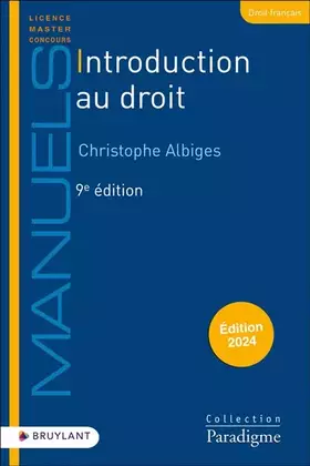 Couverture du produit · Introduction au droit 9ed