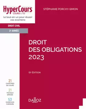 Couverture du produit · Droit des obligations 2023 15ed