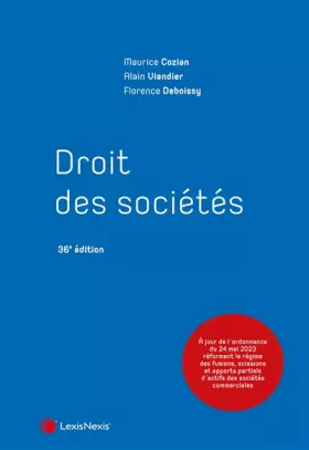Couverture du produit · Droit des sociétés