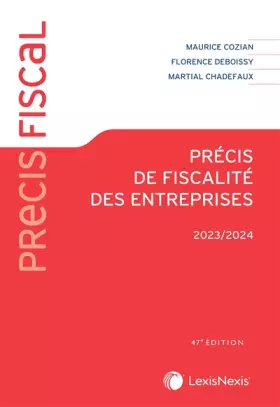 Couverture du produit · Précis de fiscalité des entreprises 2023 - 2024