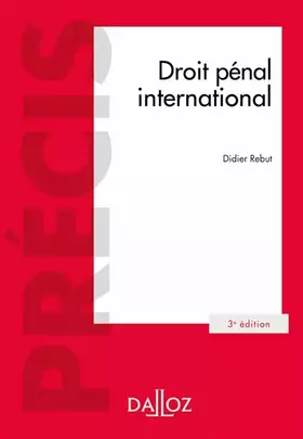 Couverture du produit · Droit pénal international 3ed