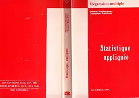 Couverture du produit · Statistique Appliquee. Tome 3, Regression Multiple