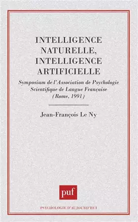 Couverture du produit · Intelligence naturelle et intelligence artificielle