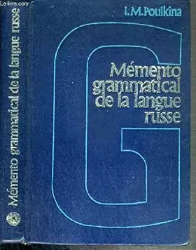Couverture du produit · MEMENTO GRAMMATICAL DE LA LANGUE RUSSE