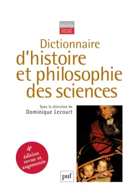 Couverture du produit · Dictionnaire d'histoire et philosophie des sciences