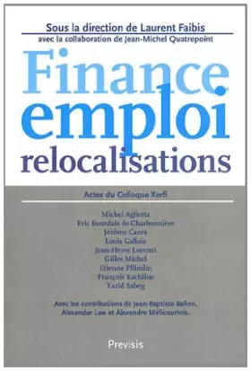 Couverture du produit · Finance, emploi et relocalisations