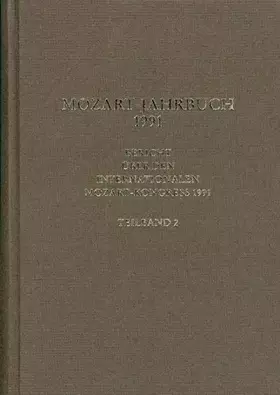 Couverture du produit · Mozart-Jahrbuch: 1991. Bericht über den Internationalen Mozart-Kongress 1991