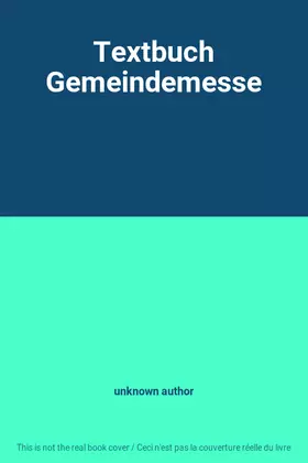 Couverture du produit · Textbuch Gemeindemesse