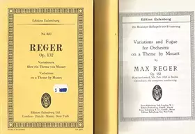 Couverture du produit · Variations and Fugue for Orchestra on a Theme [from the P. F. Sonata K. 331] by Mozart ... Op. 132, etc. [Score.]