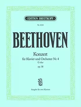 Couverture du produit · Klavierkonzert Nr.4 G-dur op. 58 - Ausgabe von Eugen d'Albert für 2 Klaviere (EB 4334)