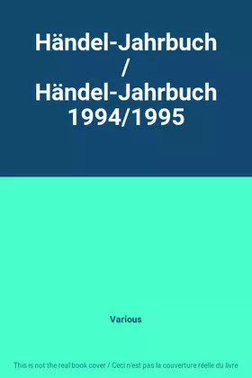 Couverture du produit · Händel-Jahrbuch / Händel-Jahrbuch 1994/1995