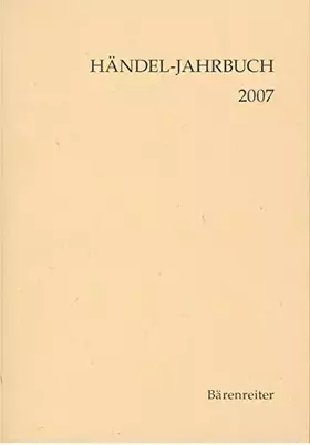 Couverture du produit · Händel-Jahrbuch 2007: Jg 53